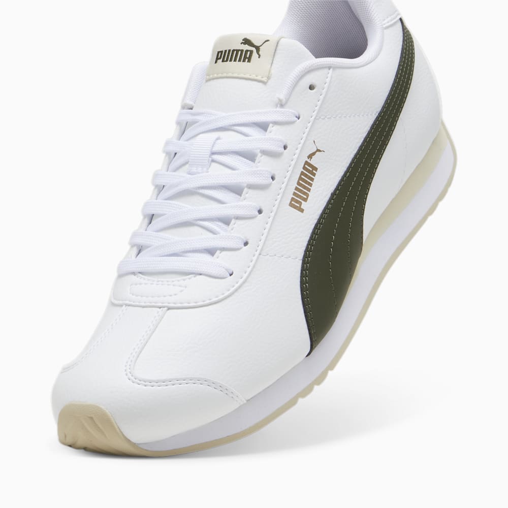 Puma Turin III Trainers - White-Dark Olive-Putty-Gold