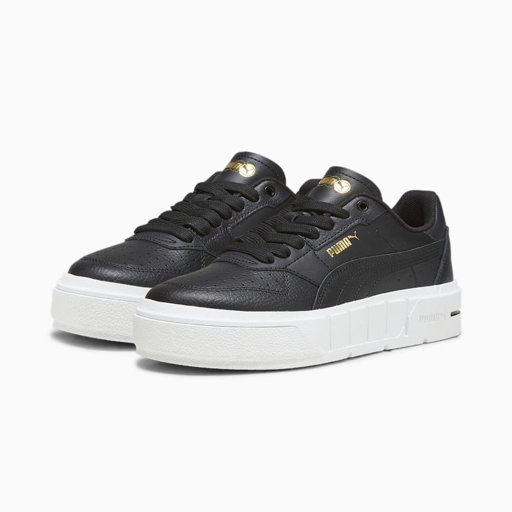 Puma PUMA Cali Court Big Kids Leather Sneakers - Black-White