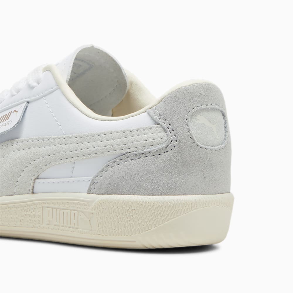 Puma Palermo Leather Little Kids Sneakers - White-Cool Light Gray-Sugared Almond