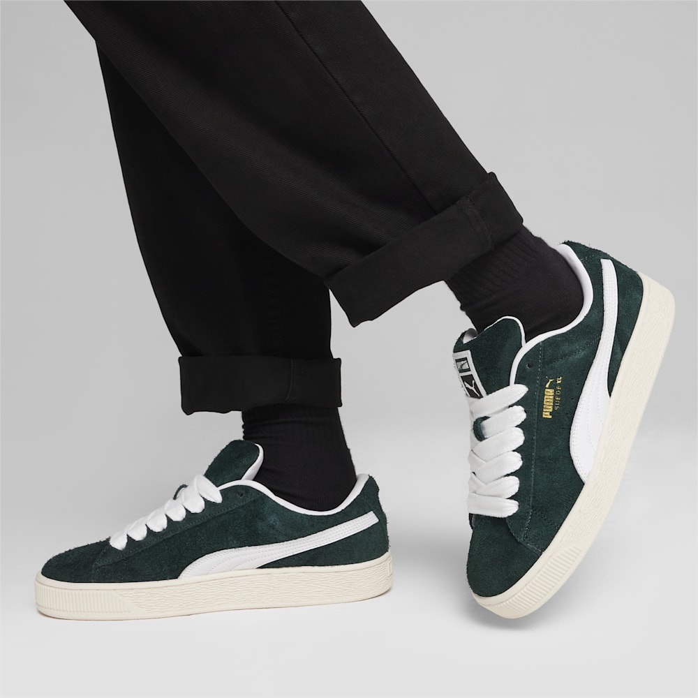 Puma Suede XL Hairy Sneakers - Ponderosa Pine-Frosted Ivory