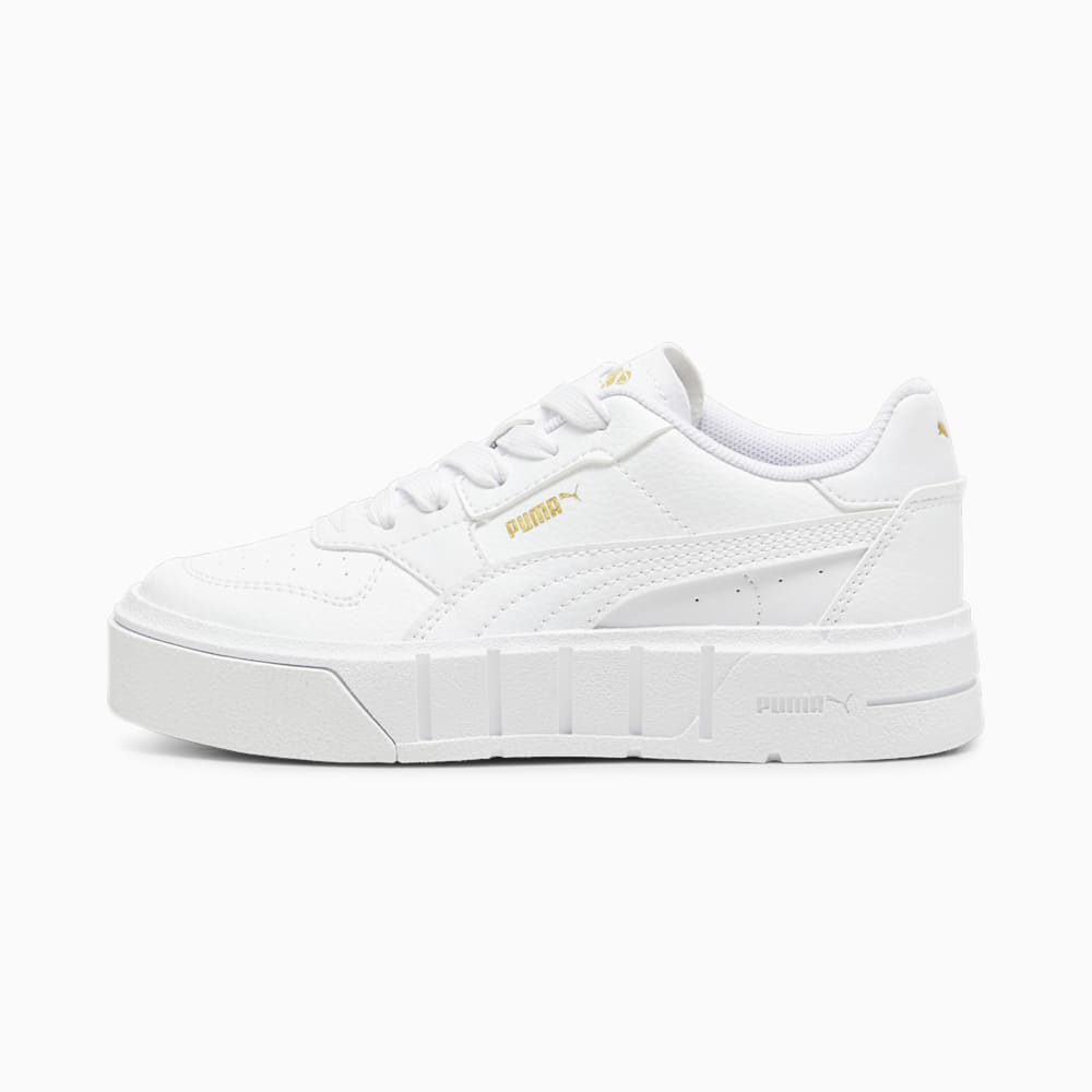 Puma PUMA Cali Court Little Kids Leather Sneakers - White-Gold