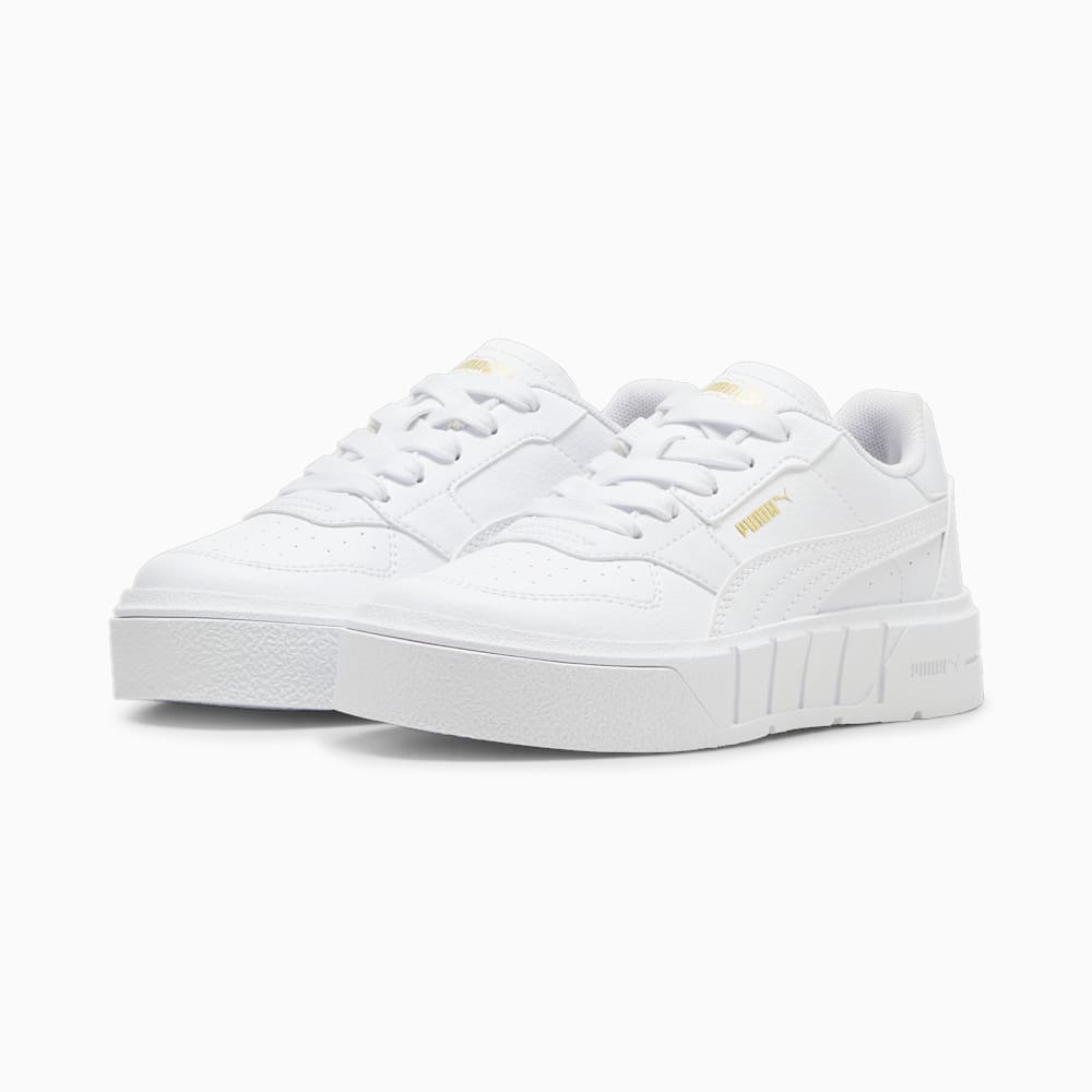 Puma PUMA Cali Court Little Kids Leather Sneakers - White-Gold