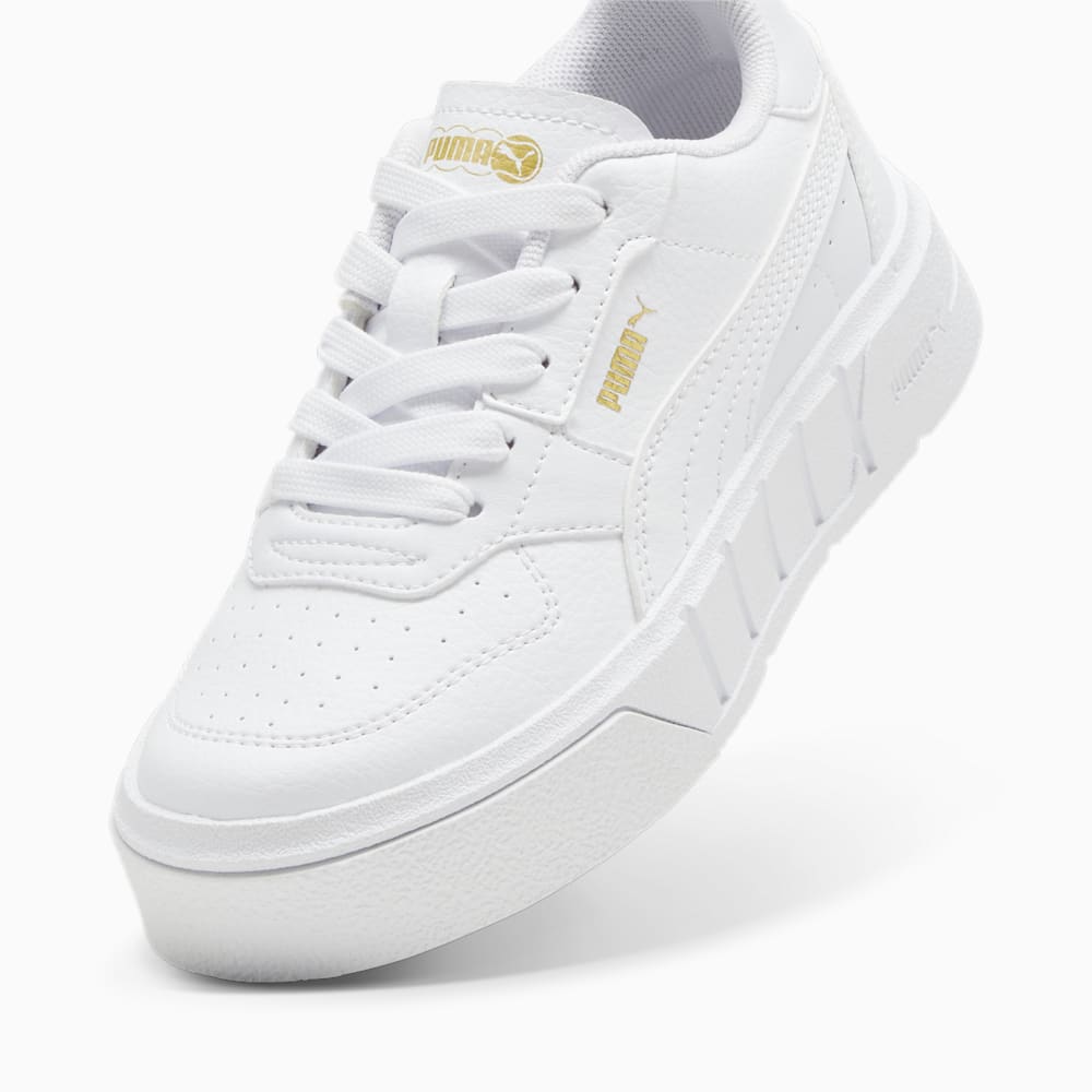 Puma PUMA Cali Court Little Kids Leather Sneakers - White-Gold