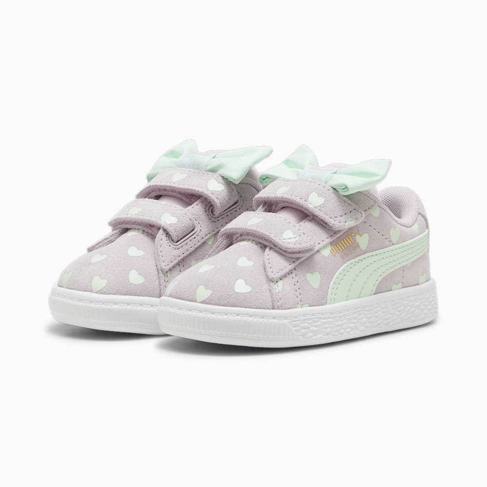 Puma Suede Classic Re-Bow V Toddler's Shoes - Grape Mist-Fresh Mint