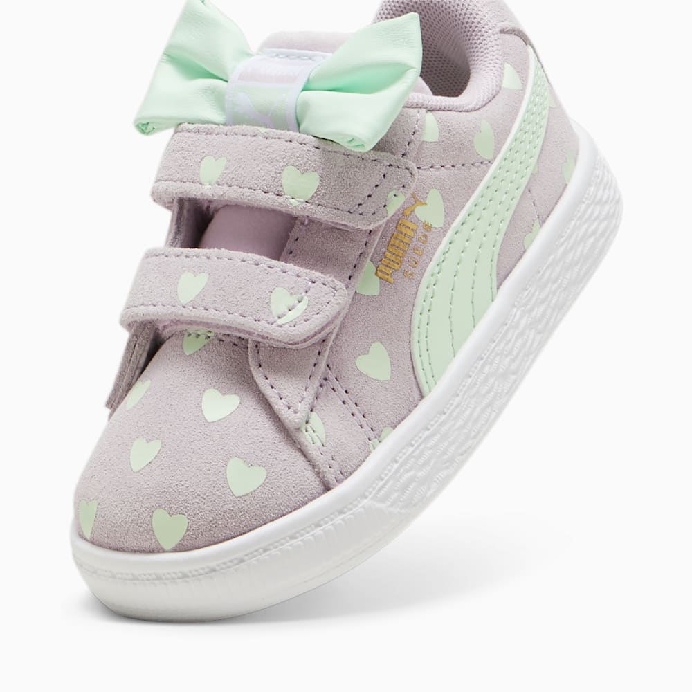 Puma Suede Classic Re-Bow V Toddler's Shoes - Grape Mist-Fresh Mint