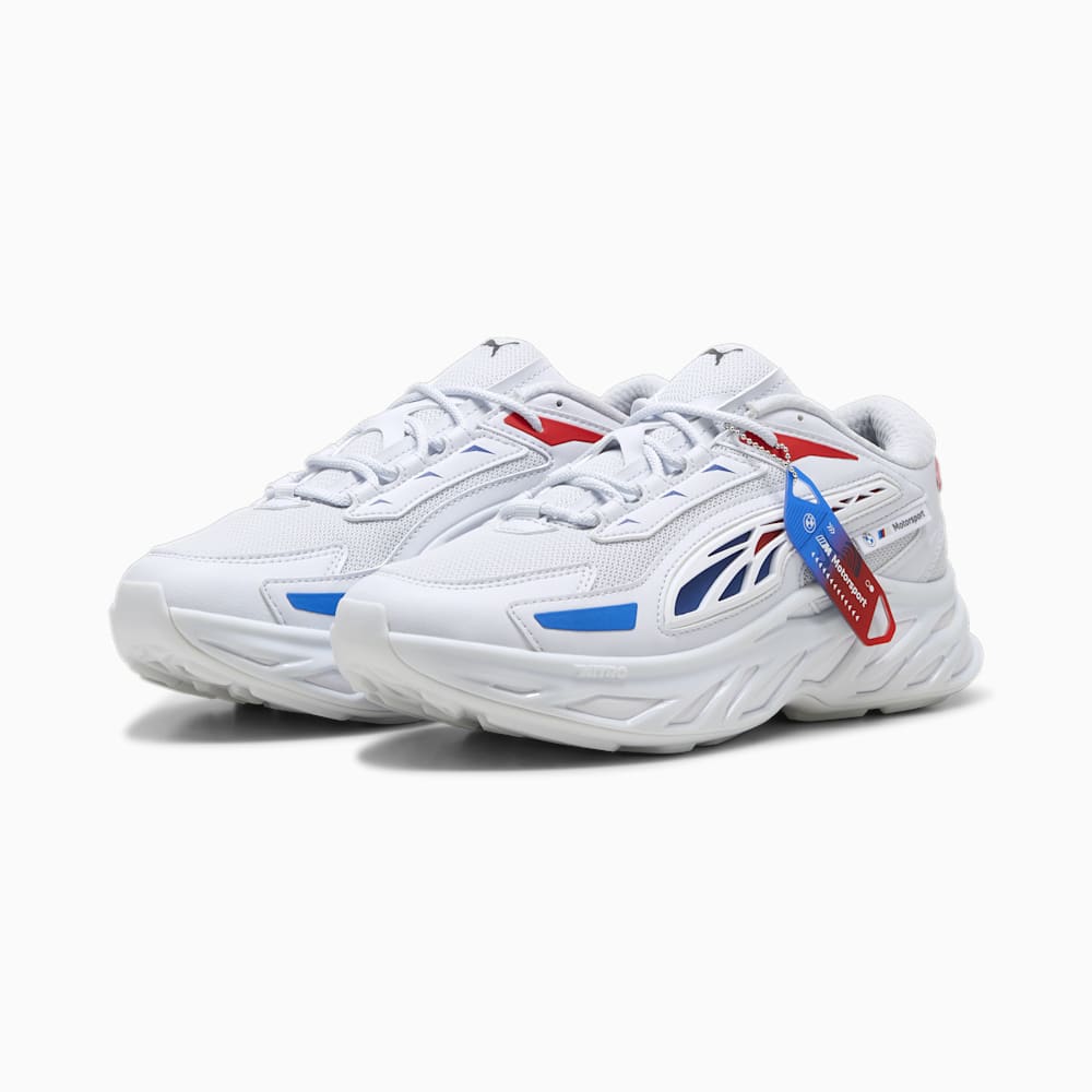 Puma BMW M Motorsport Exotek NITRO™ Sneakers - Silver Mist-Pop Red-Cool Cobalt