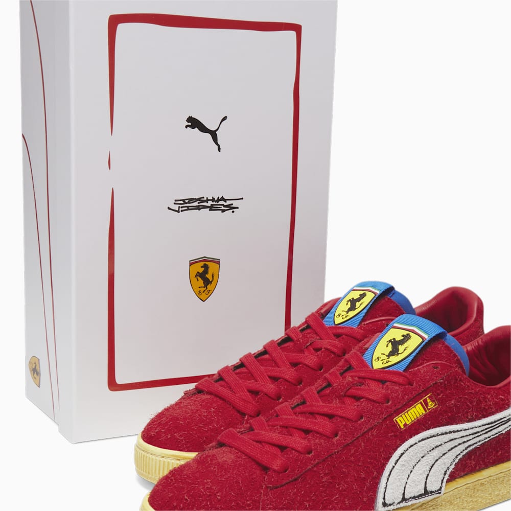 Puma SCUDERIA FERRARI x JOSHUA VIDES Suede Sneakers - White-Black