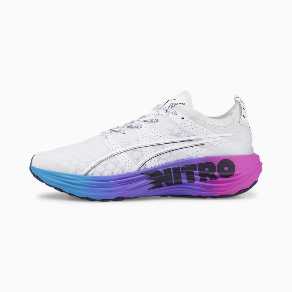 Puma ForeverRun NITRO™ SUNSET Running Shoes - White-Luminous Blue-Electric Orchid