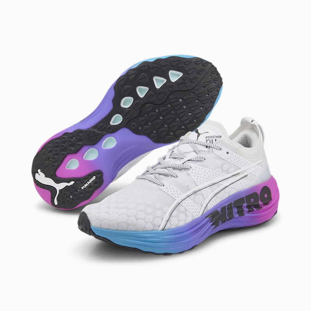 Puma ForeverRun NITRO™ SUNSET Running Shoes - White-Luminous Blue-Electric Orchid