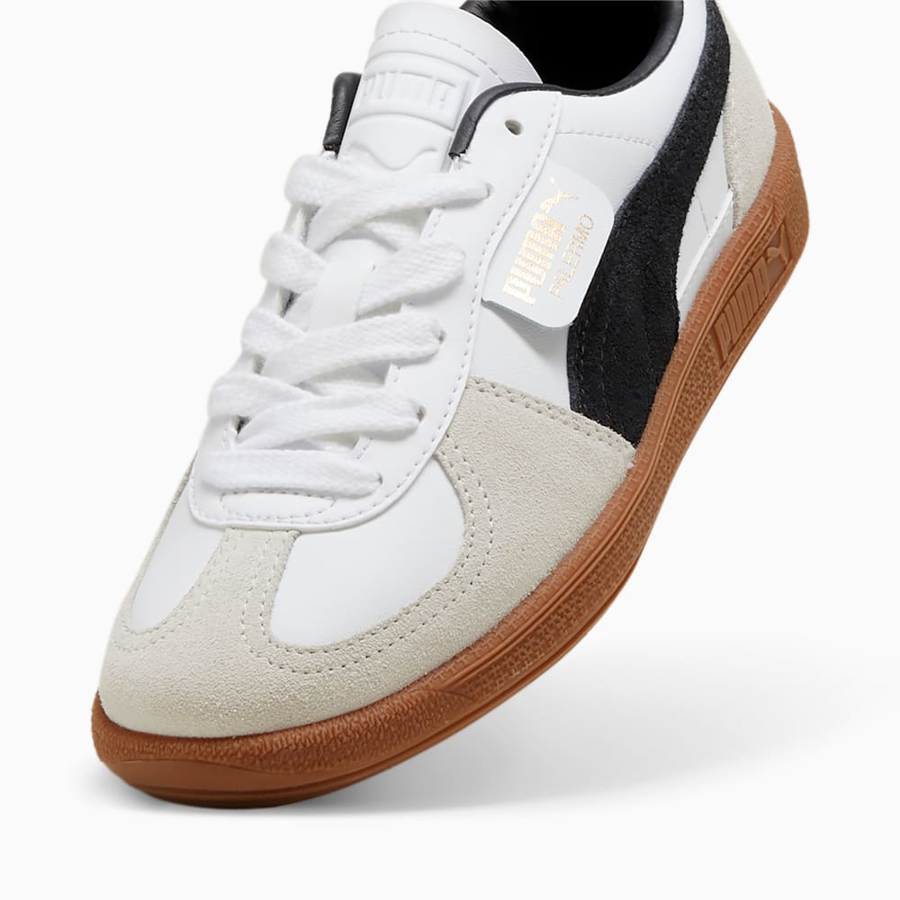 Puma Palermo Leather Big Kids Sneakers - White-Vapor Gray-Gum