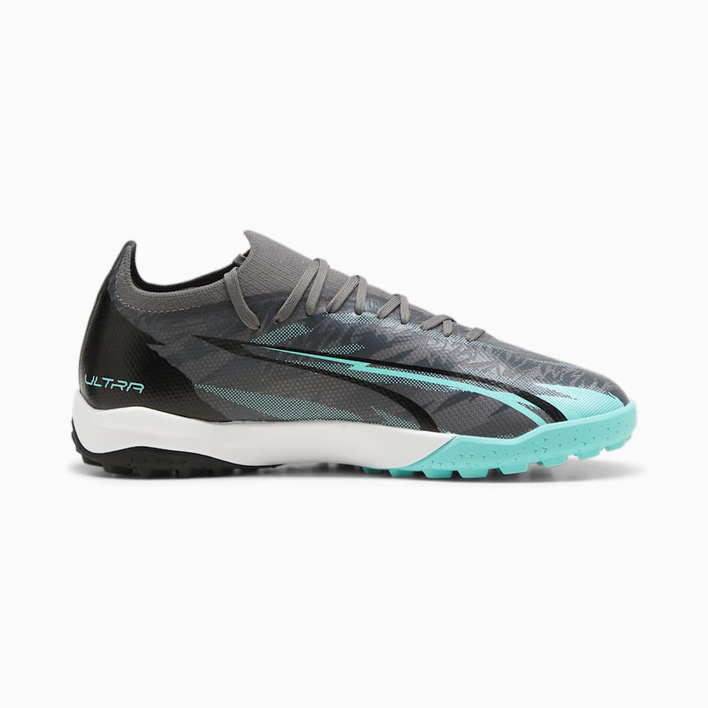 Puma ULTRA MATCH RUSH TT Soccer Cleats - Strong Gray-White-Elektro Aqua