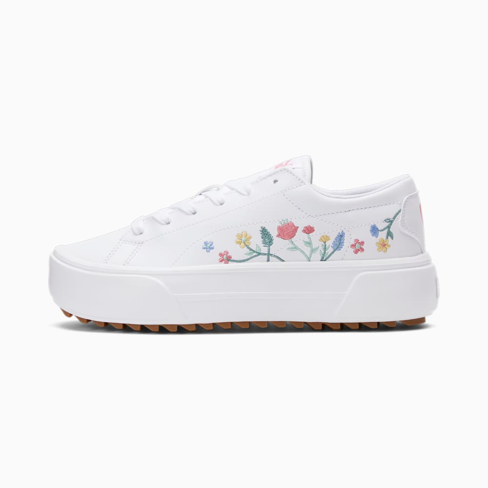 Puma Kaia Platform Floral Sneakers - White-Minty Burst-Loveable