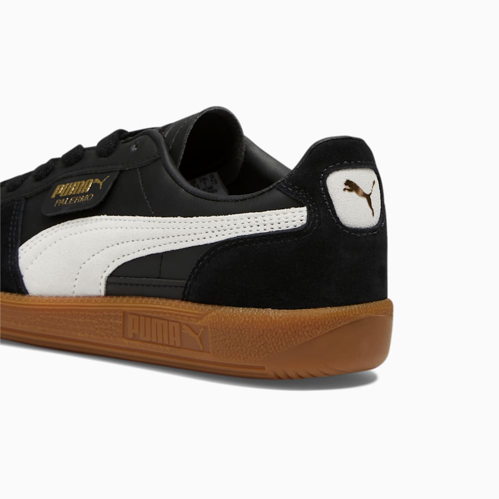 Puma Palermo Leather Sneakers - Black-Feather Gray-Gum