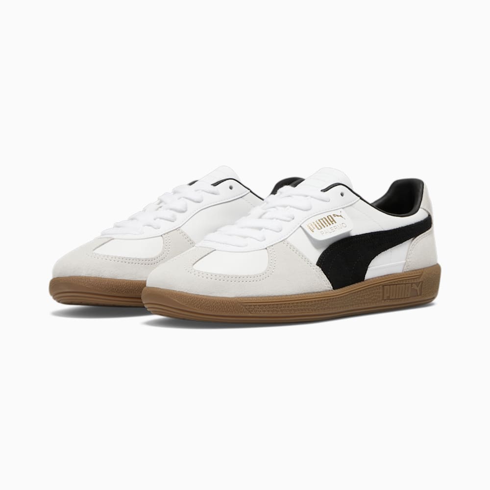 Puma Palermo Leather Sneakers - White-Vapor Gray-Gum