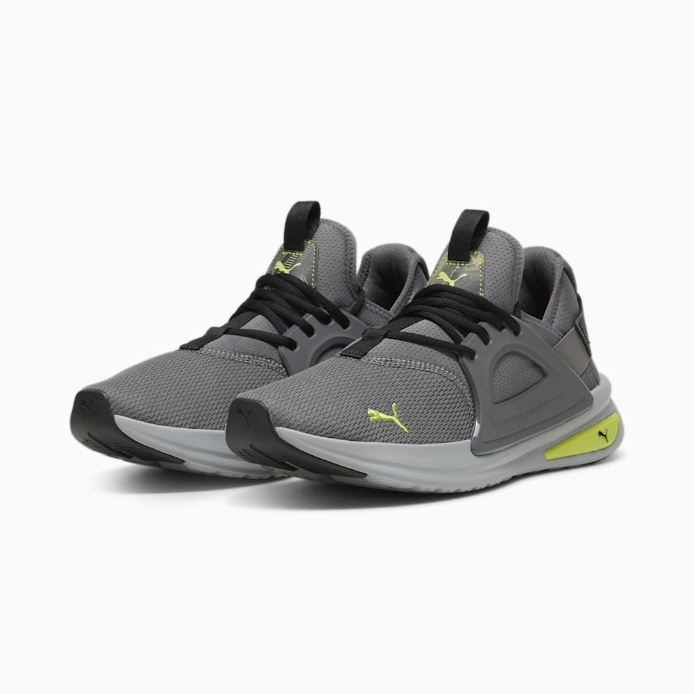 Puma SOFTRIDE Enzo Evo RetroFutur Running Shoes - Cool Dark Gray-Black-Lime Pow