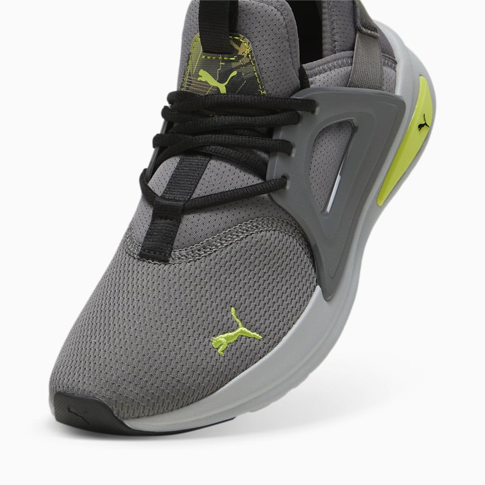 Puma SOFTRIDE Enzo Evo RetroFutur Running Shoes - Cool Dark Gray-Black-Lime Pow