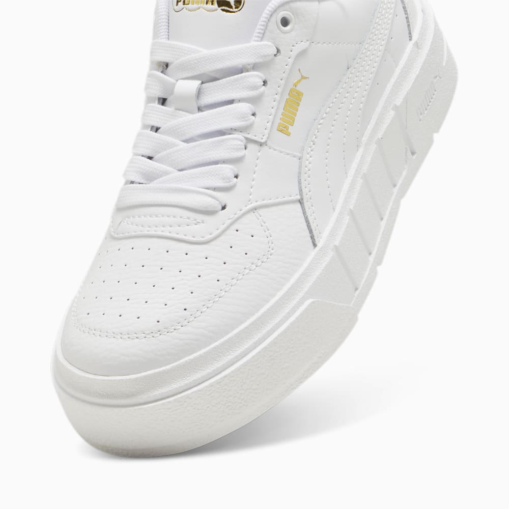 Puma PUMA Cali Court Big Kids Leather Sneakers - White-Gold