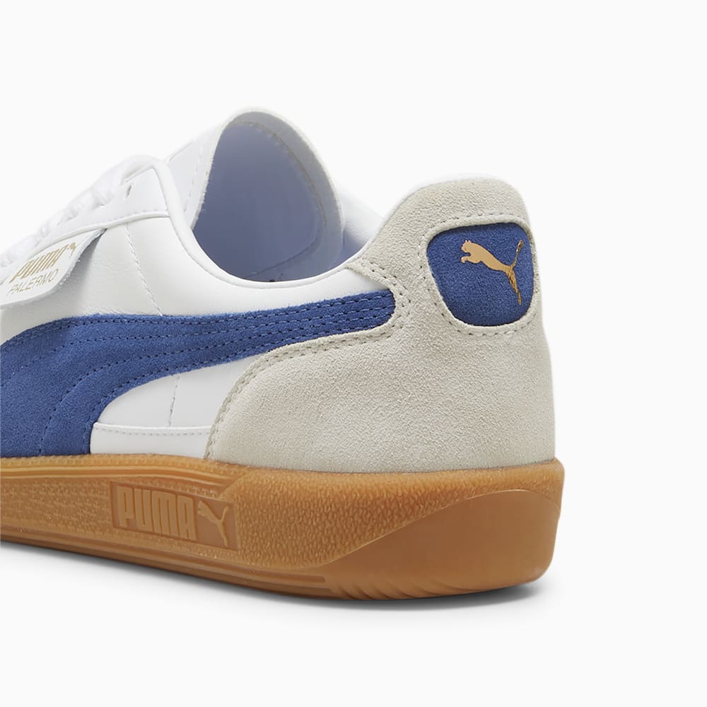 Puma Palermo Leather Sneakers - White-Vapor Gray-Clyde Royal