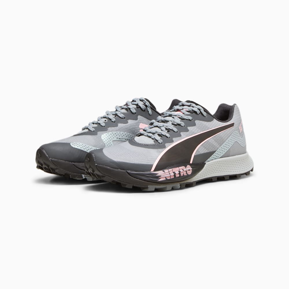 Puma SEASONS Fast-Trac Apex NITRO™ Running Shoes - Koral Ice-Cool Mid Gray-Black