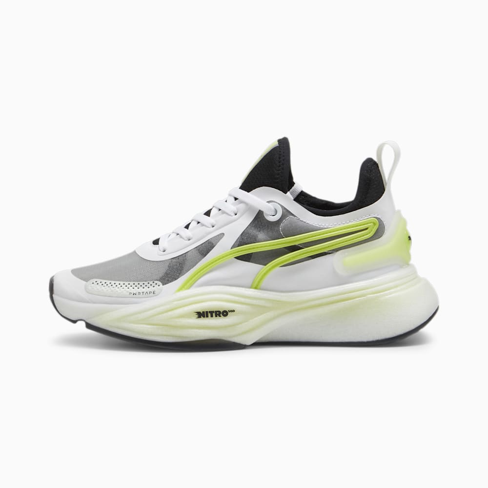 Puma PWR NITRO™ Squared Training Shoes - White-Black-Lime Pow