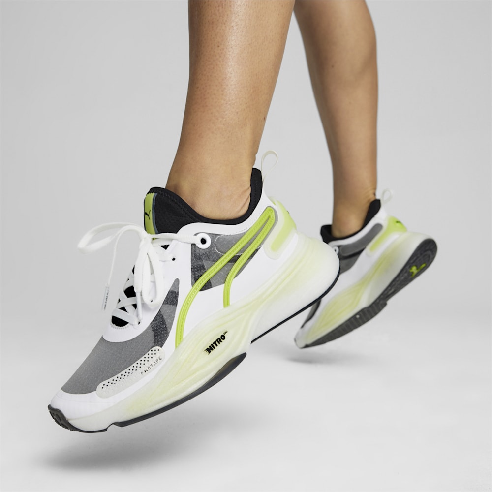 Puma PWR NITRO™ Squared Training Shoes - White-Black-Lime Pow