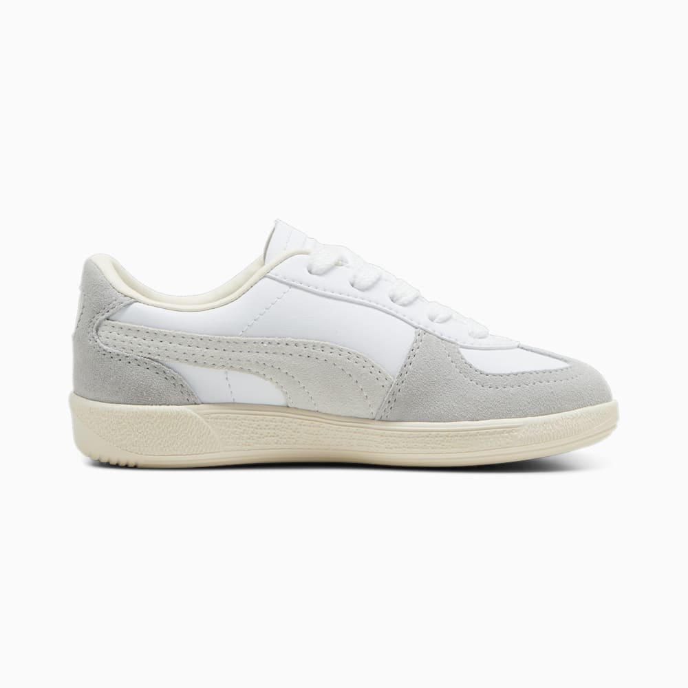 Puma Palermo Leather Little Kids Sneakers - White-Cool Light Gray-Sugared Almond