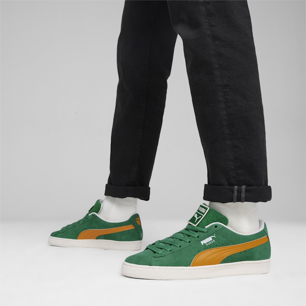 Puma For the Fanbase Suede Patch Sneakers - Archive Green-Frosted Ivory