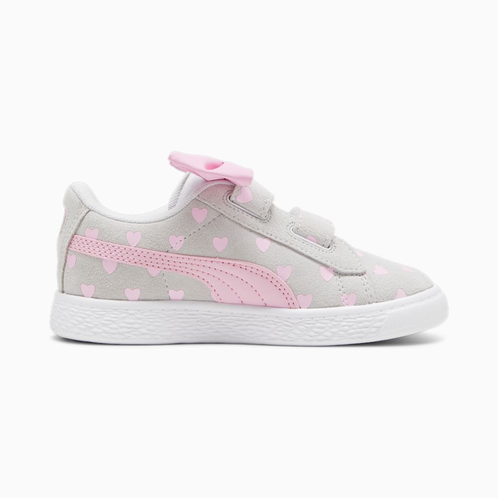 Puma Suede Classic Re-Bow Little Kids Shoes - Silver Mist-Pink Lilac