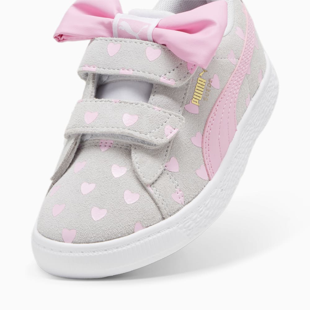 Puma Suede Classic Re-Bow Little Kids Shoes - Silver Mist-Pink Lilac