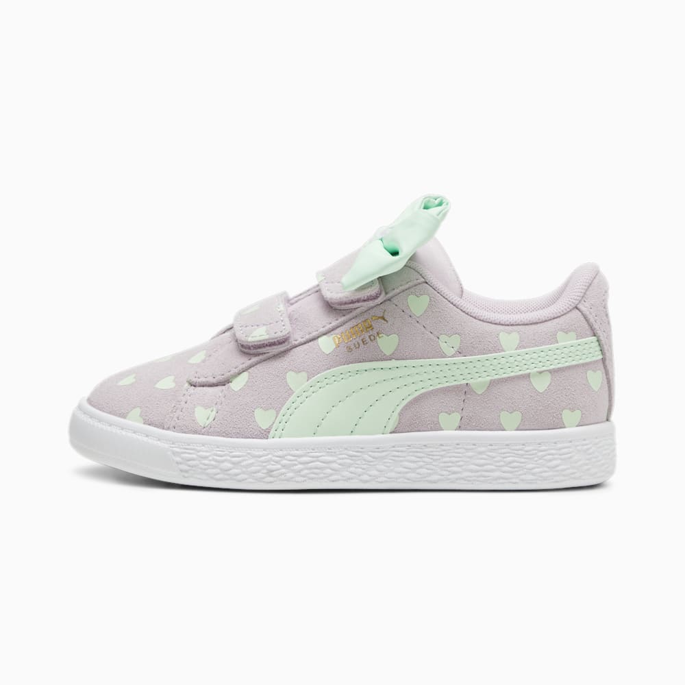 Puma Suede Classic Re-Bow Little Kids Shoes - Grape Mist-Fresh Mint