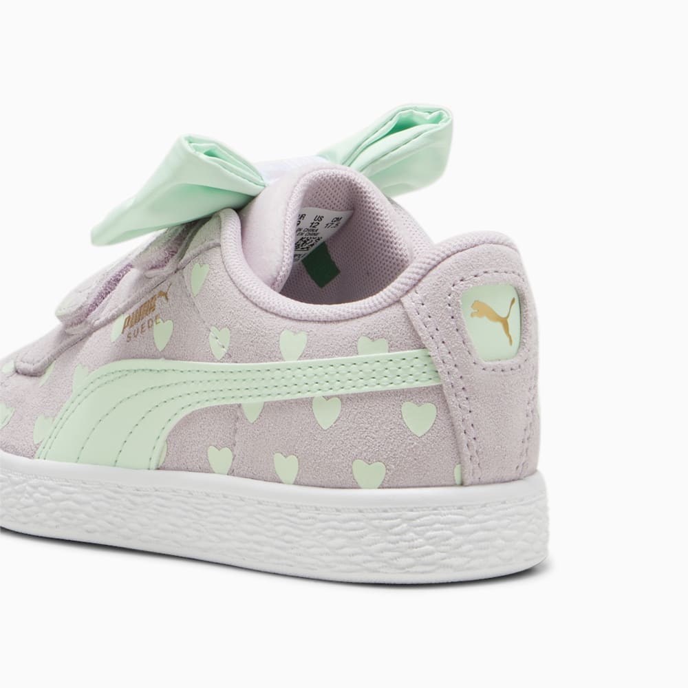 Puma Suede Classic Re-Bow Little Kids Shoes - Grape Mist-Fresh Mint