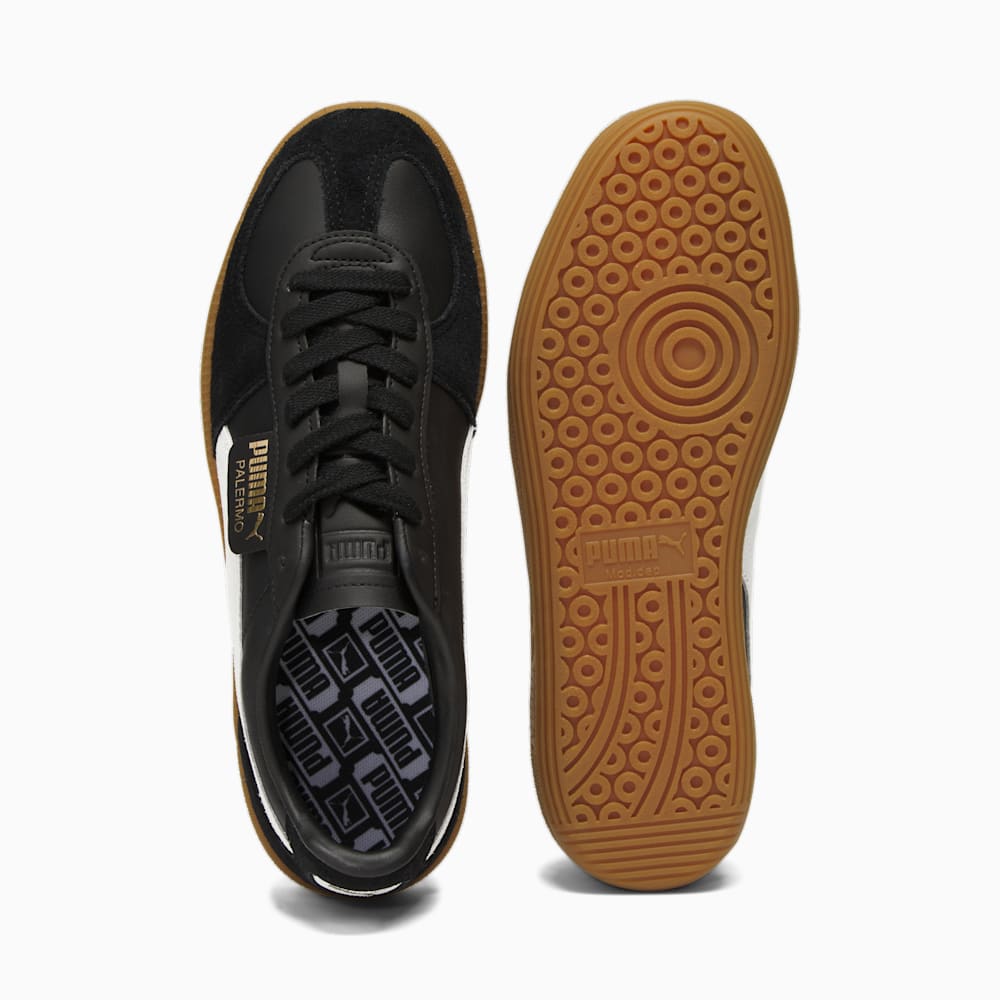 Puma Palermo Leather Sneakers - Black-Feather Gray-Gum