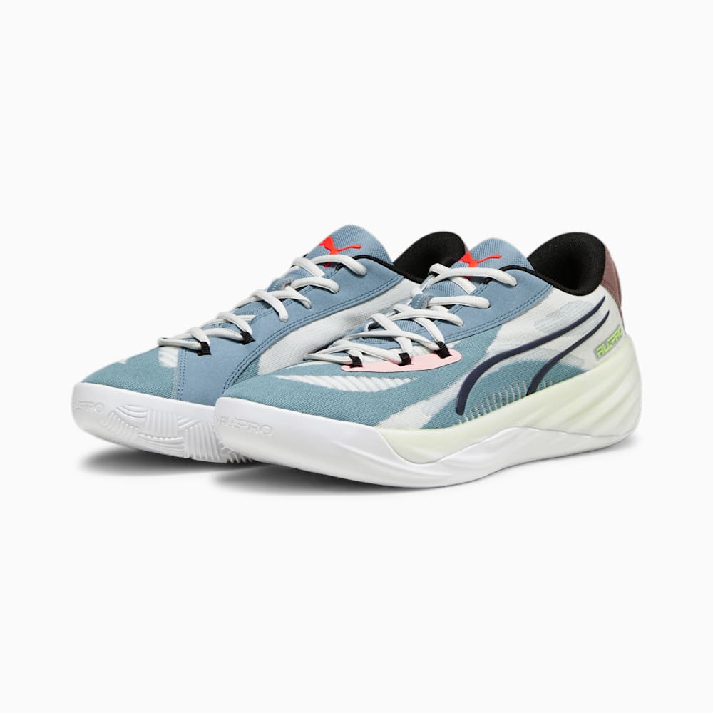 Puma All-Pro NITRO Basketball Shoes - Bold Blue-Dark Clove-Pro Green-Fire Orchid-Koral Ice