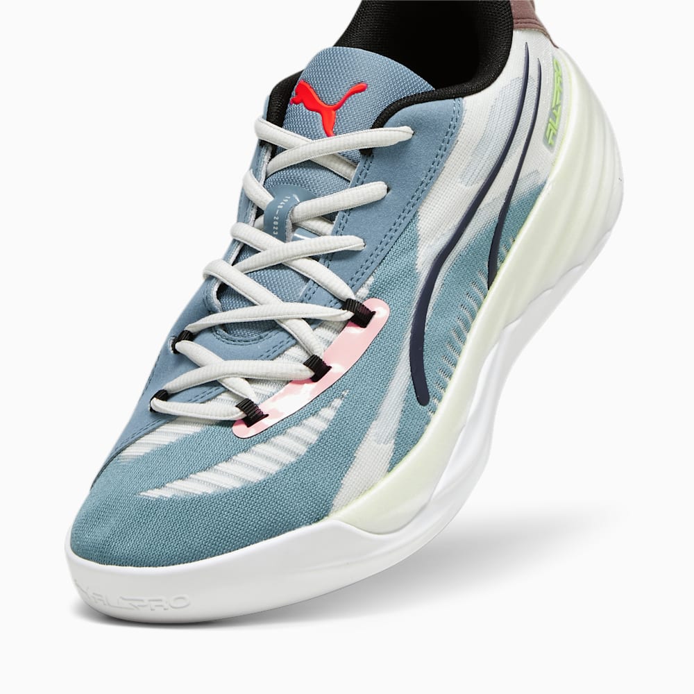 Puma All-Pro NITRO Basketball Shoes - Bold Blue-Dark Clove-Pro Green-Fire Orchid-Koral Ice