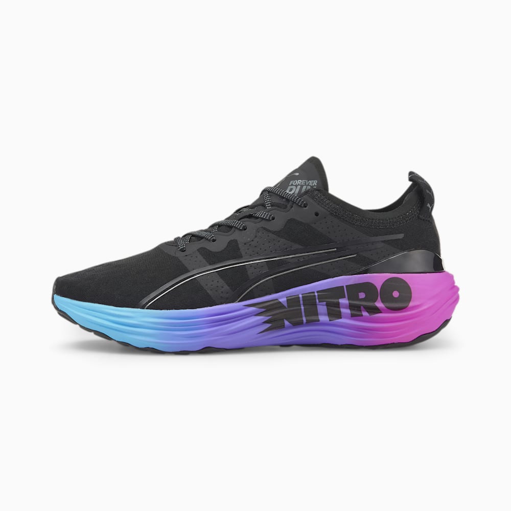 Puma ForeverRun NITRO™ SUNSET Running Shoes - Black-Luminous Blue-Electric Orchid