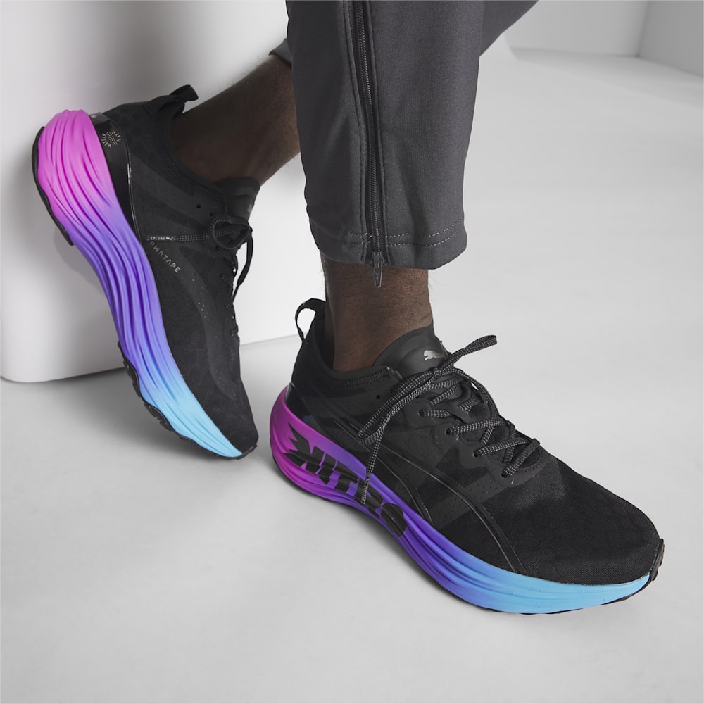 Puma ForeverRun NITRO™ SUNSET Running Shoes - Black-Luminous Blue-Electric Orchid