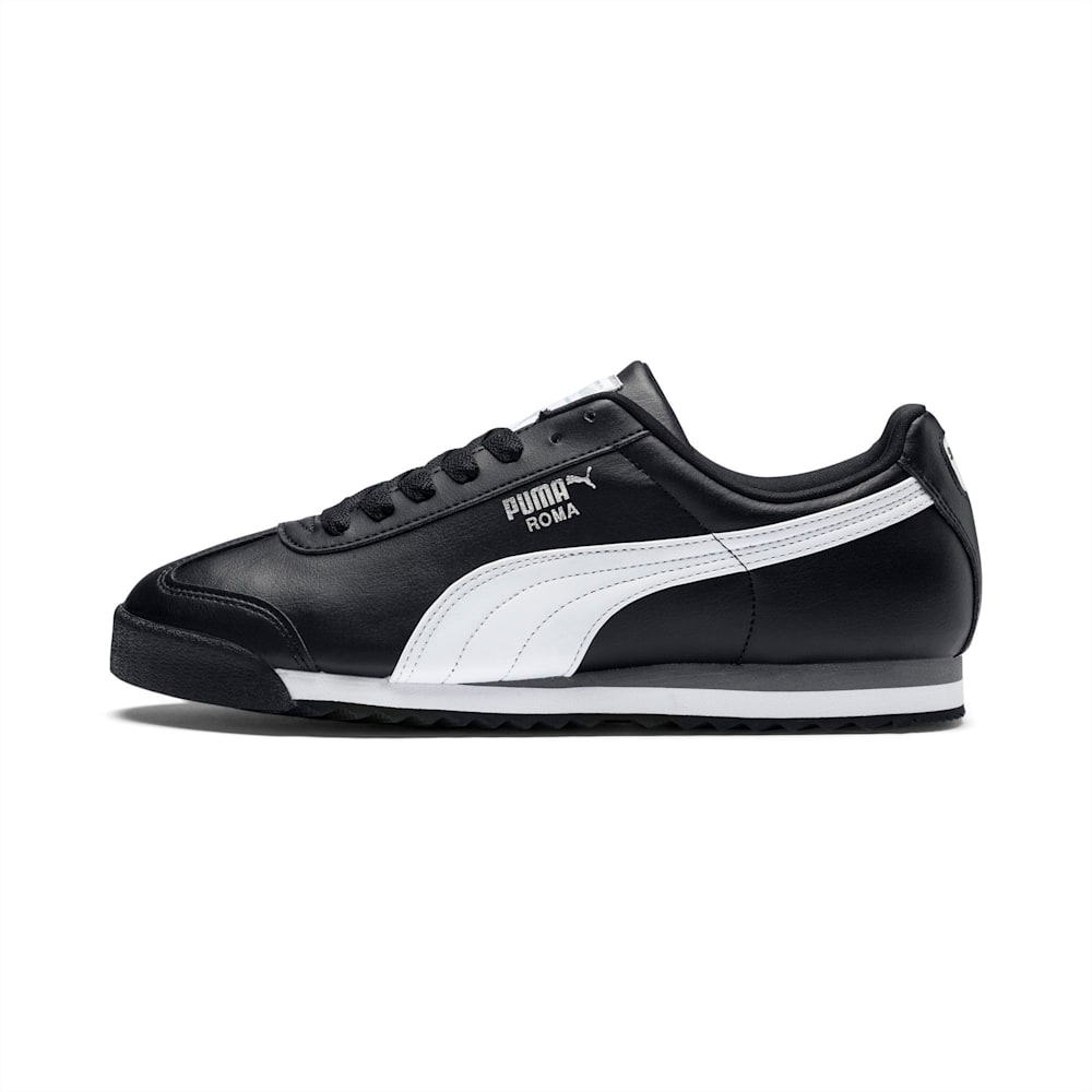 Puma Roma Basic Sneakers Big Kids - black-white-silver