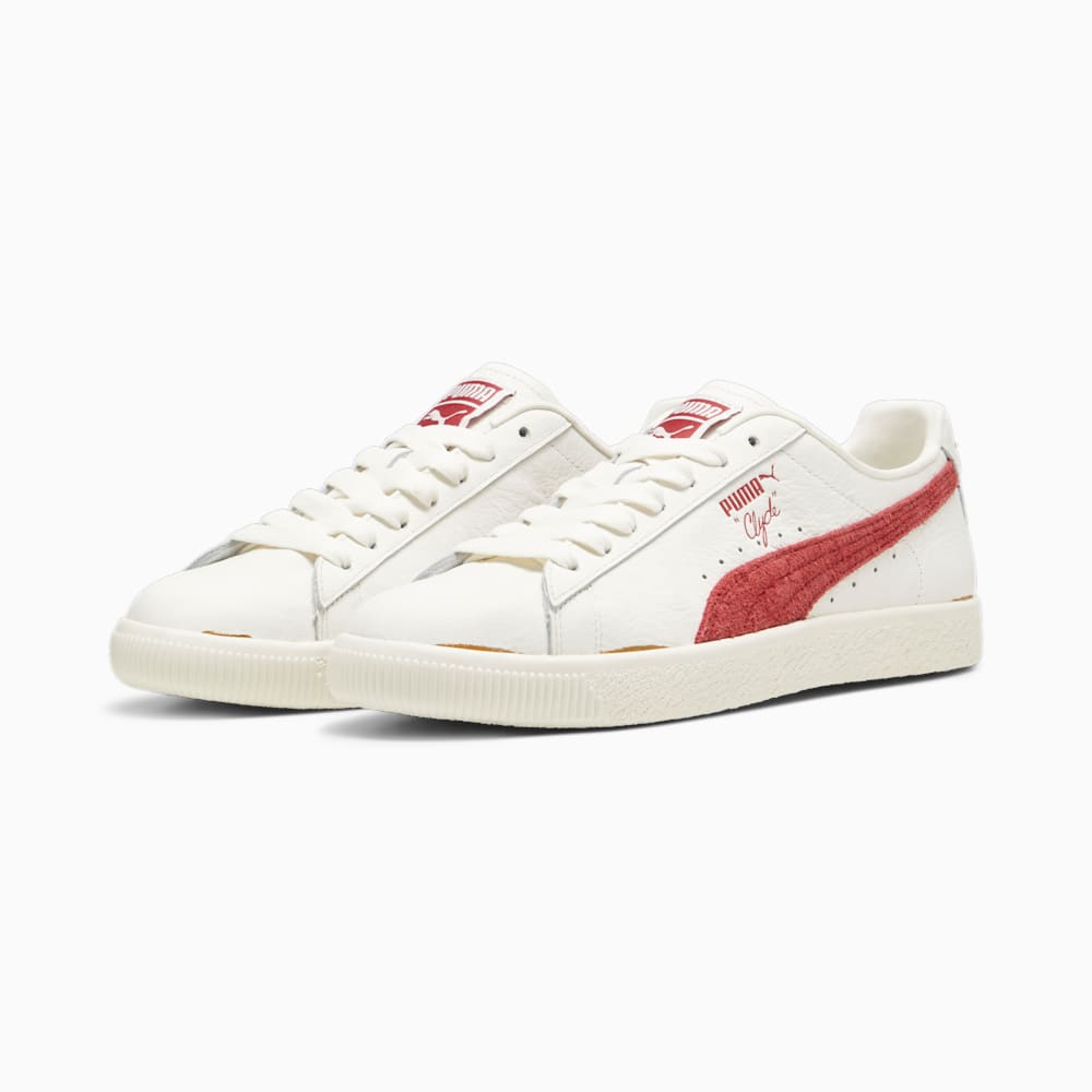 Puma Clyde NeverWorn III Sneakers - Warm White-Club Red