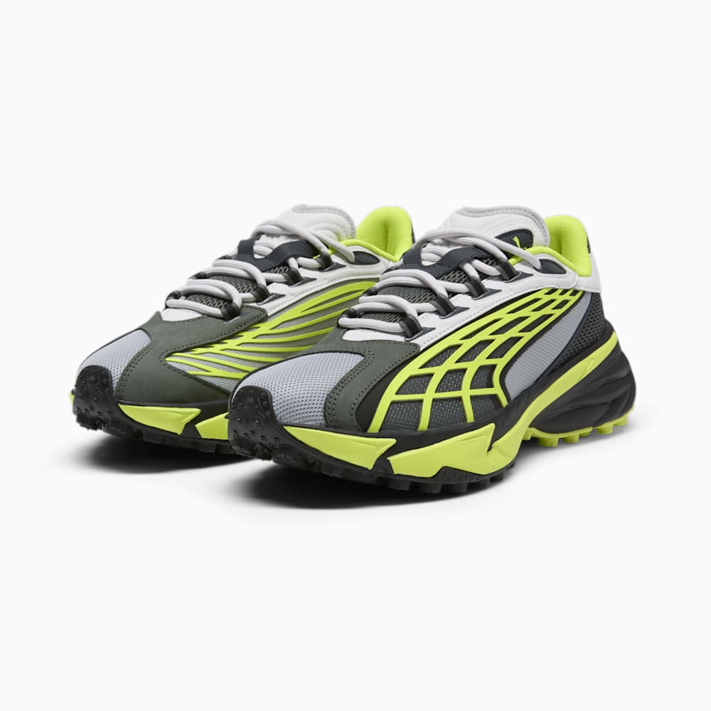 Puma Spirex Scifi Sneakers - Feather Gray-Electric Lime-Black