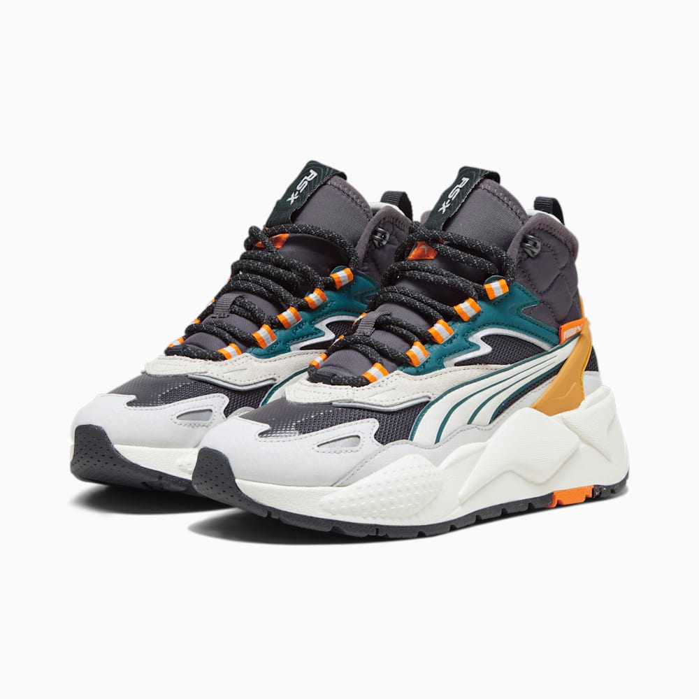 Puma RS-X Hi Big Kids Sneakers - Dark Coal-Vapor Gray