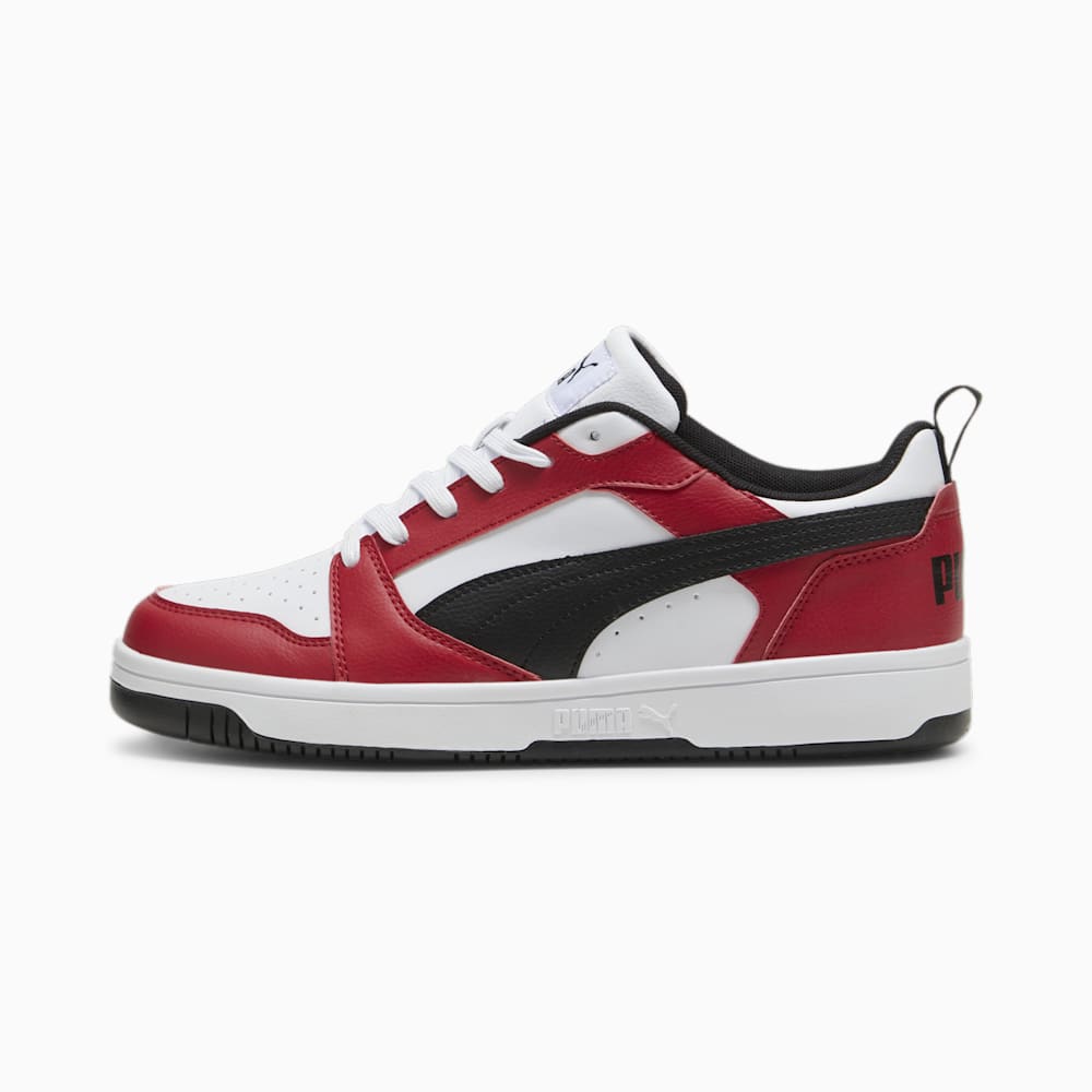 Puma Rebound V6 Low Sneakers - White-Black-Club Red