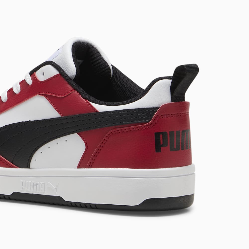 Puma Rebound V6 Low Sneakers - White-Black-Club Red