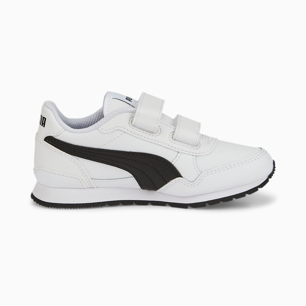 Puma ST Runner v3 Leather Little Kids Sneakers - White-Black