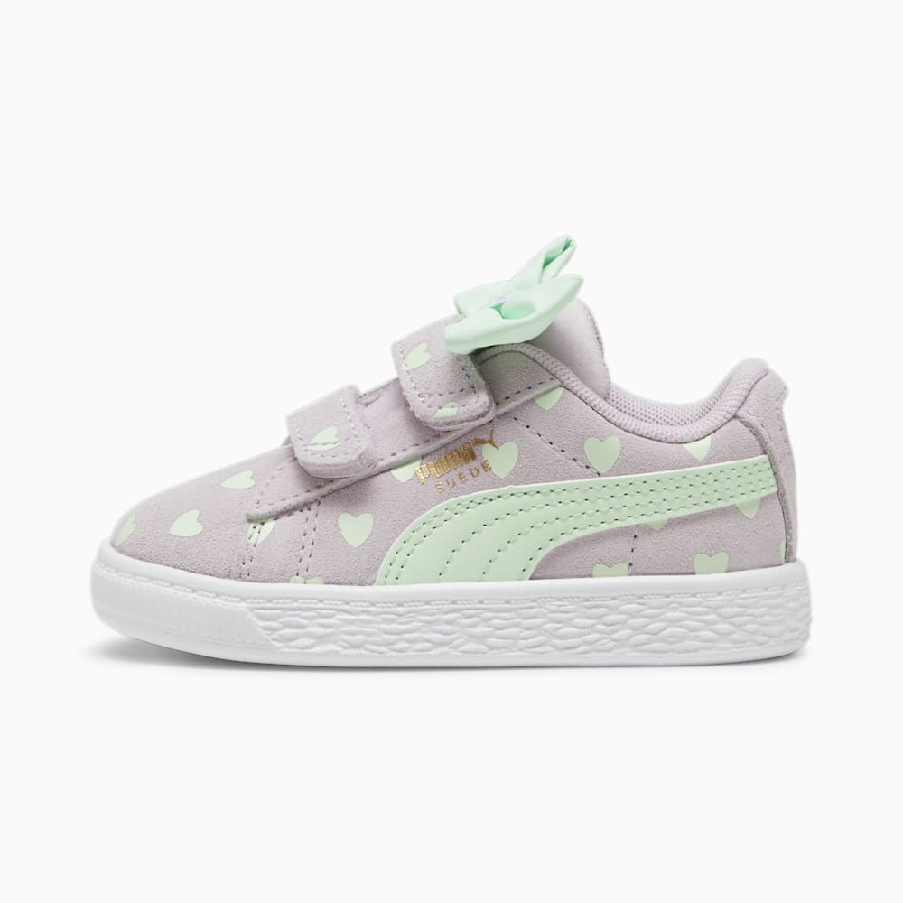 Puma Suede Classic Re-Bow V Toddler's Shoes - Grape Mist-Fresh Mint