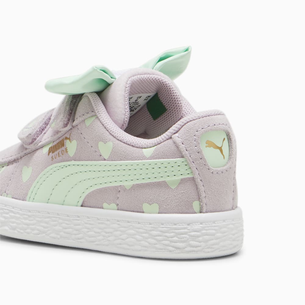 Puma Suede Classic Re-Bow V Toddler's Shoes - Grape Mist-Fresh Mint