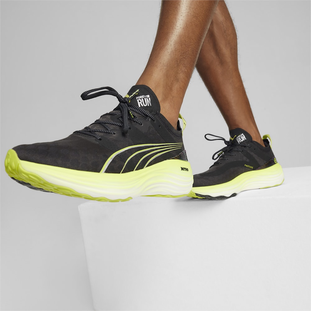 Puma ForeverRun NITRO™ Running Shoes - Black-Lime Pow-Mineral Gray