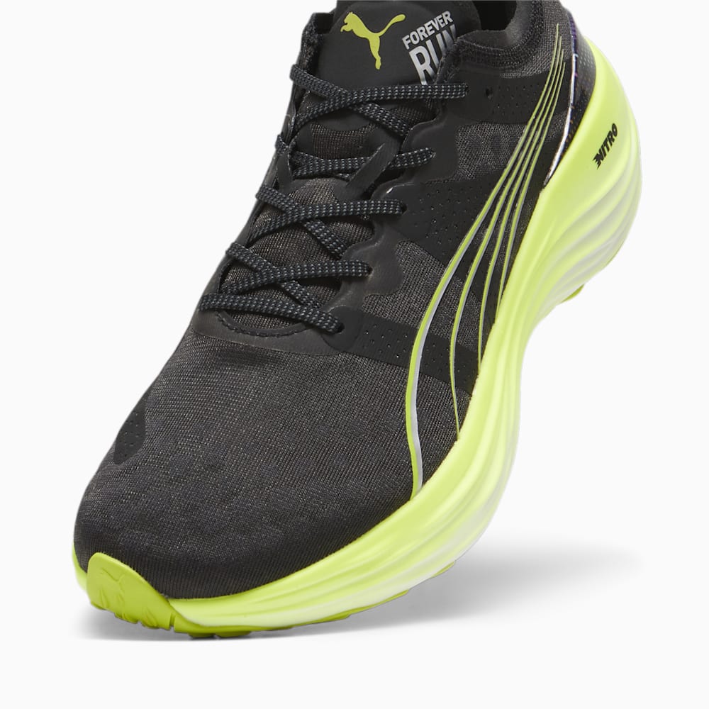 Puma ForeverRun NITRO™ Running Shoes - Black-Lime Pow-Mineral Gray