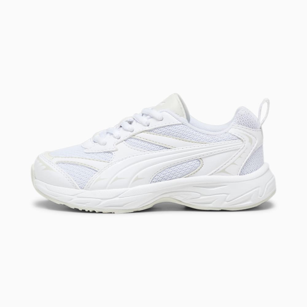 Puma Morphic Basic Little Kids Sneakers - White-Sedate Gray