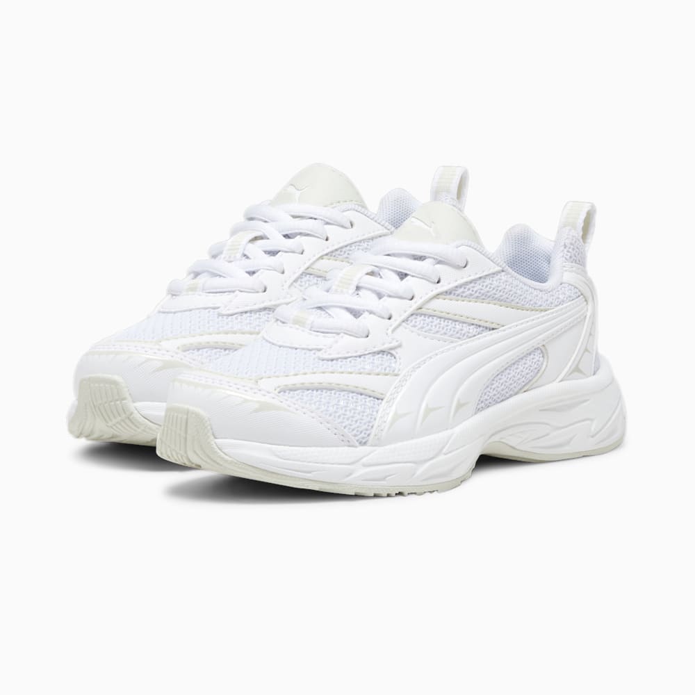 Puma Morphic Basic Little Kids Sneakers - White-Sedate Gray