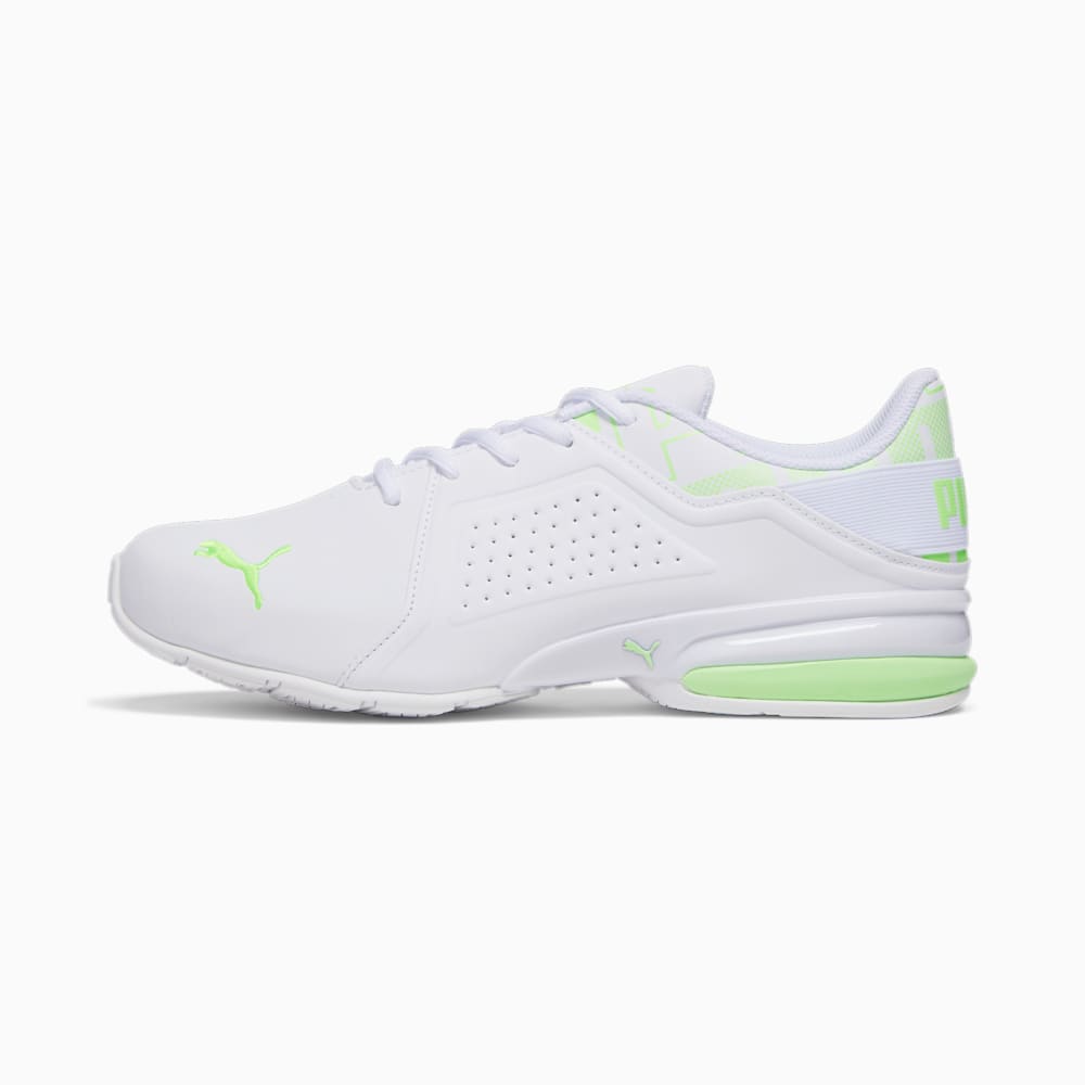 Puma Viz Runner Repeat Wide Running Shoes - White-Speed Green